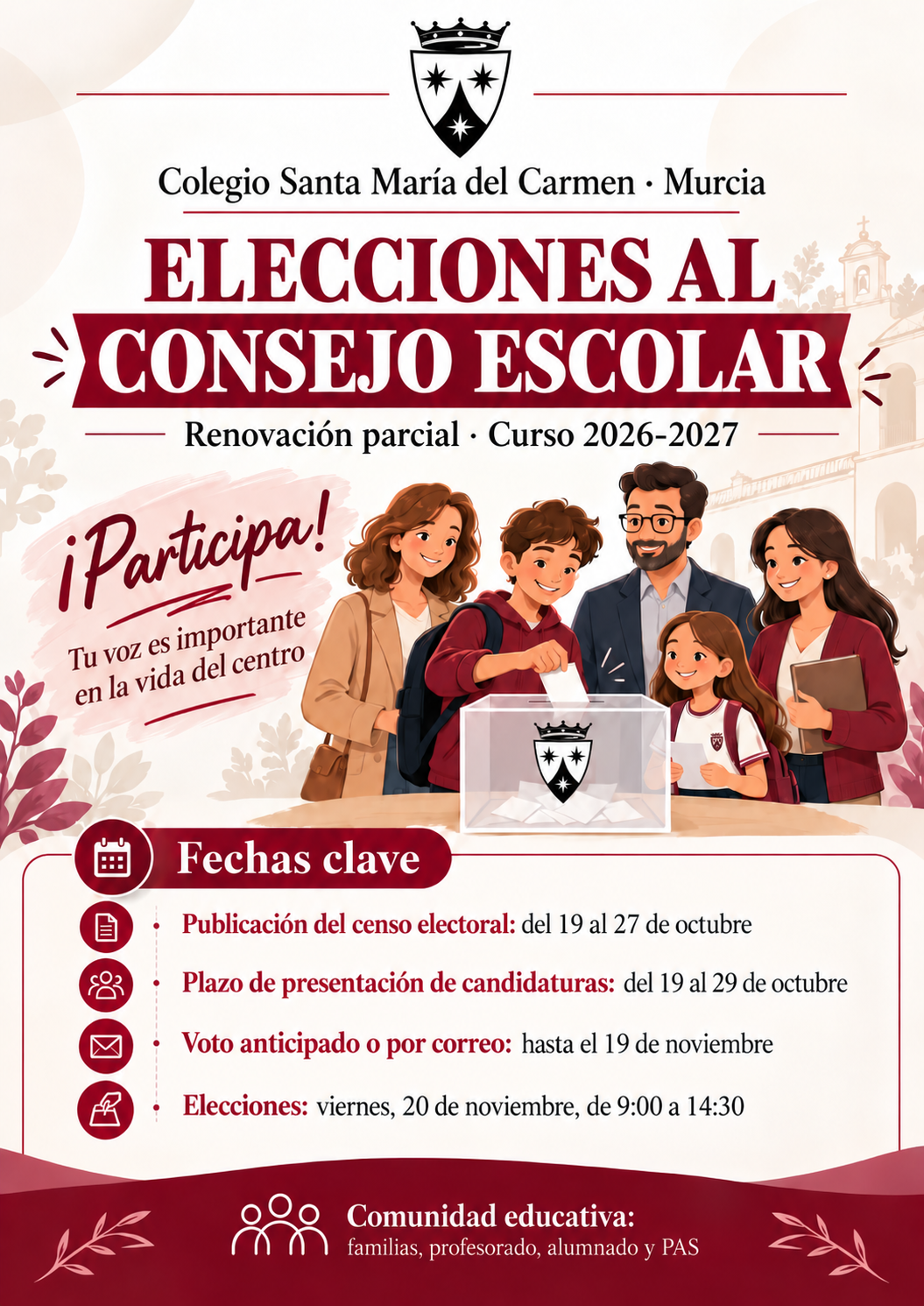 Elecciones al Consejo Escolar 2026-2027